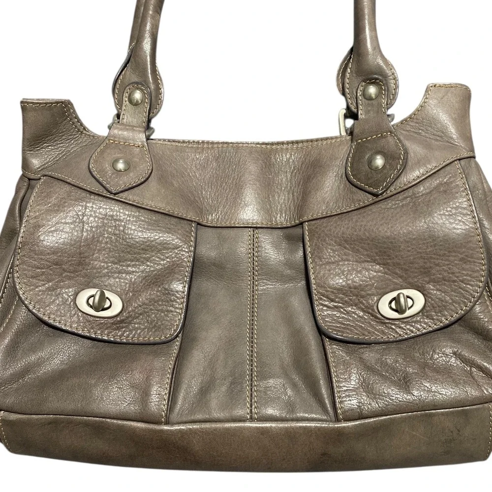 Sundance Leather Shoulder Bag Taupe Hobo Purse Made in Italy‎ Pockets Boho